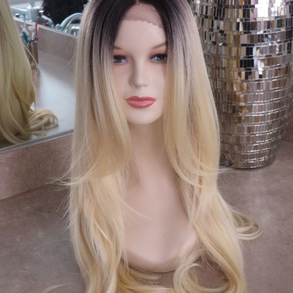 Lace Front Dk.Brown Blonde Long Layered Wig SOLD - Picture 1 of 6